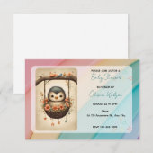 Little Bird in a Floral Swing Einladung (Vorne/Hinten)