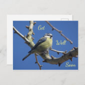 Little Bird mit Blue Sky wird bald gut Postcard Postkarte (Vorne/Hinten)