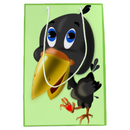 Little Bird mit Herz Funny Gift Bag individuell an Mittlere Geschenktüte