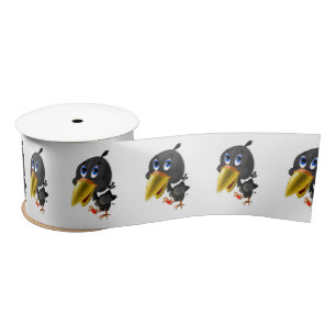 Little Bird mit Herzgeschenk Funny Ribbon Satinband
