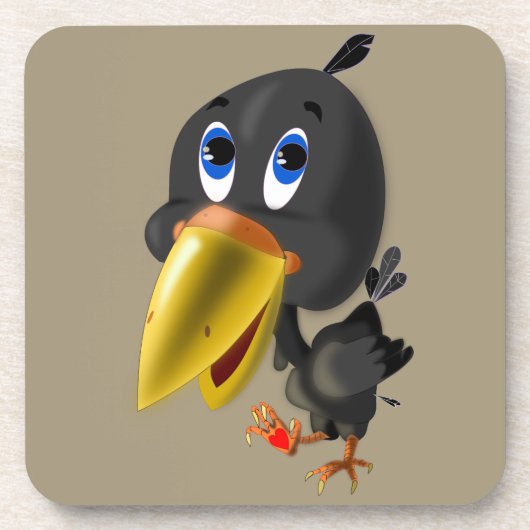 Little Bird mit Herzgeschenk Untersetzer - Ihre Fa (Vorderseite)