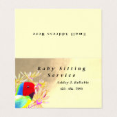 Little Bird Visitenkarten (Außenseite Aufgefaltet)