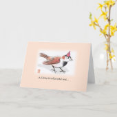 Little Birdie Birthday Card Karte (Gelbe Blume)