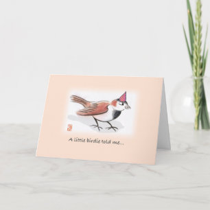 Little Birdie Birthday Card Karte