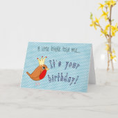 Little Birdie Told Me Grußkarte Karte (Gelbe Blume)