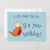 Little Birdie Told Me Postcard Postkarte (Vorne/Hinten)