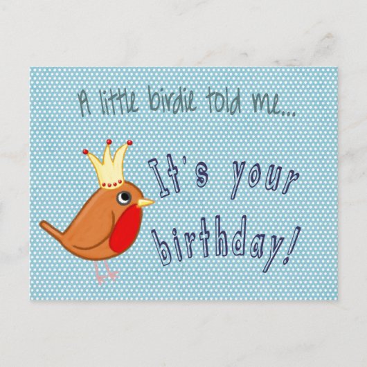 Little Birdie Told Me Postcard Postkarte (Vorderseite)