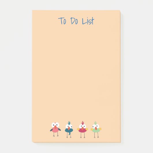 Little Birdies Post-it® Notes 4 x 6 Post-it Klebezettel (Vorderseite)