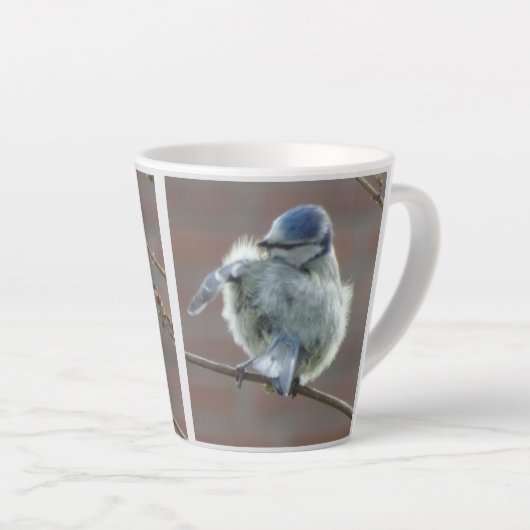 Little Birds Collage Latte Tasse (Rechte Ecke)