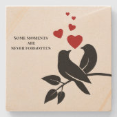 little birds with hearts steinuntersetzer (Vorderseite)