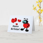 Little Birthday Liebe Bug Karte (Gelbe Blume)