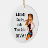 Little Bit Land und eine ganze Lotta DIVA! Keramik Ornament (Rechts)