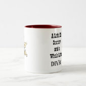 Little Bit Land und eine ganze Lotta DIVA! Zweifarbige Tasse (Mittel)