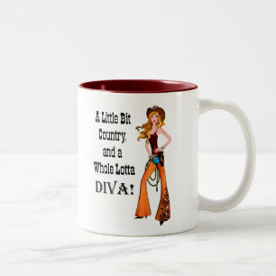 Little Bit Land und eine ganze Lotta DIVA! Zweifarbige Tasse