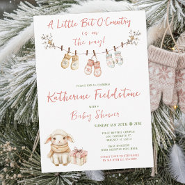 Little Bit Of Country Winter Boho Baby Girl Shower Einladung