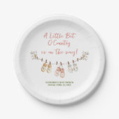 Little Bit Of Country Winter Boho Baby Girl Shower Pappteller (Vorderseite)