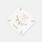 Little Bit of Country Winter Boho Baby Girl Shower Serviette (Ecke)