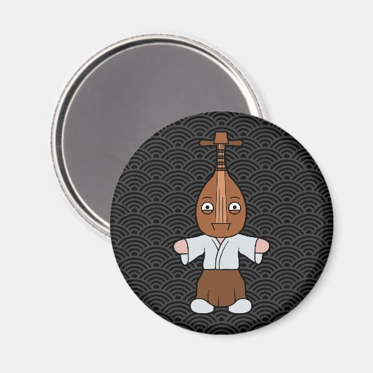 Little Biwa-bokuboku Yokai Magnet (Vorderseite/Rückseite)