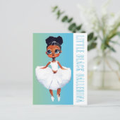 Little Black Ballerina Postkarte (Stehend Vorderseite)