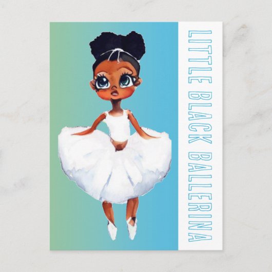 Little Black Ballerina Postkarte (Vorderseite)