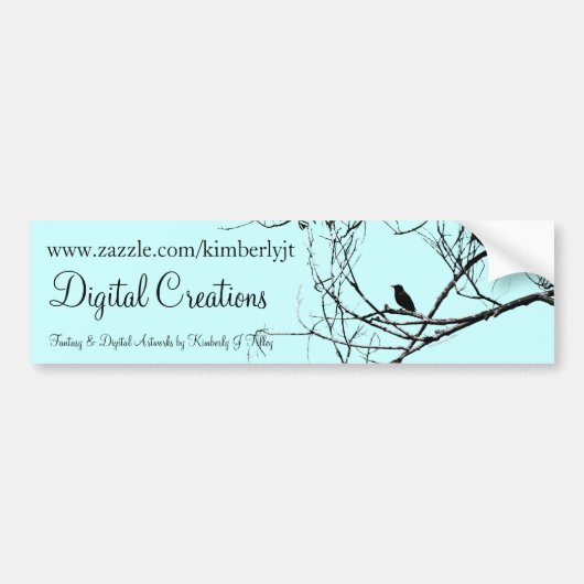 Little Black Bird Autoaufkleber (Vorne)