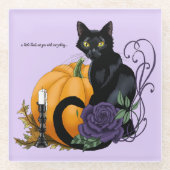 Little Black Cat Glasuntersetzer (Vorderseite)