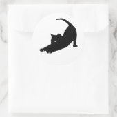 Little Black Cat Runder Aufkleber (Tasche)