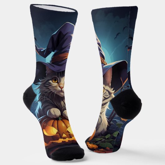 little Black cat Socken (Gewinkelt)