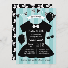 Little Black Dress Baby Dusche Einladung