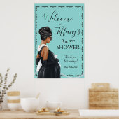 Little Black Dress Blue Baby Dusche Empfang Poster (Küche)