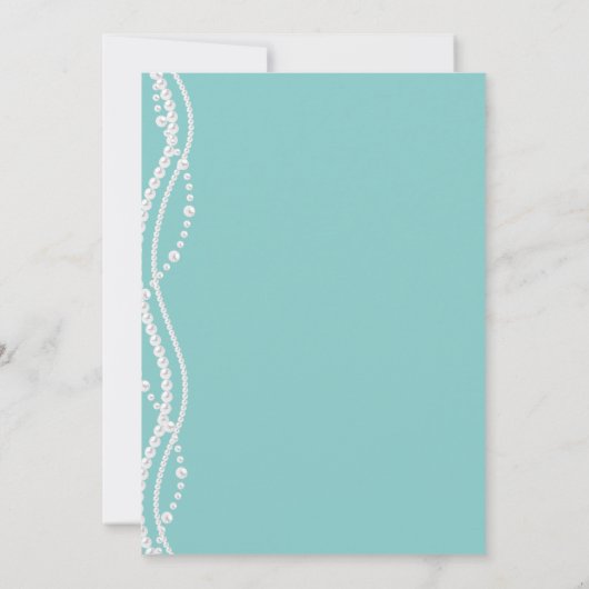 Little Black Dress Blue Glam Birthday Dinner Einladung (Rückseite)