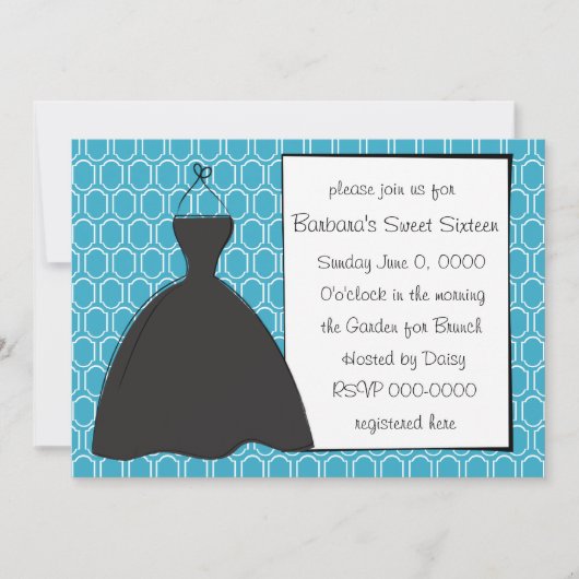 Little Black Dress Einladung (Vorderseite)