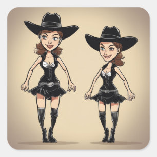 Little Black Dress Frontier Sticker