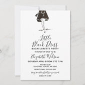 Little Black Dress High Heels Junggeselinnen-Absch Einladung (Vorderseite)