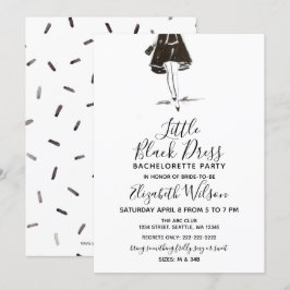 Little Black Dress High Heels Junggeselinnen-Absch Einladung