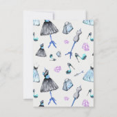 Little Black Dress Stilettos Junggeselinnen-Abschi Einladung (Rückseite)