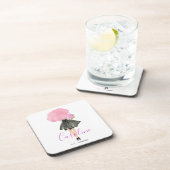 Little Black Dress Woman Stilvolle Mode Getränkeuntersetzer (Rechte Seite)