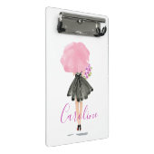 Little Black Dress Woman Stilvolle Mode Mini Klemmbrett (Schrägansicht)