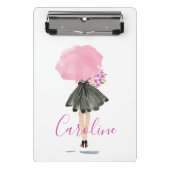 Little Black Dress Woman Stilvolle Mode Mini Klemmbrett (Vorderseite)