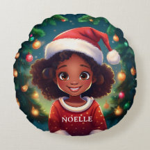 Little Black Girl Christmas Weihnachtsmannmütze