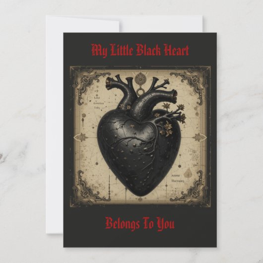 "Little Black Heart" - Postkarte (Vorderseite)
