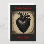 "Little Black Heart" - Postkarte (Vorne/Hinten)
