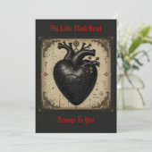 "Little Black Heart" - Postkarte (Stehend Vorderseite)