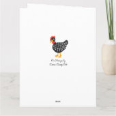 Little Black hen Dankeskarte (Rückseite)