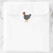 Little Black hen Runder Aufkleber (Tasche)