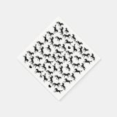 Little Black Horses Paper Napkins Serviette (Ecke)