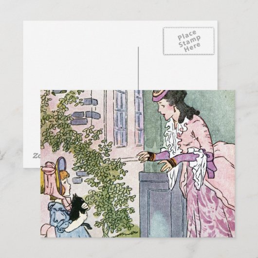 Little Black Kitten Postkarte (Vorne/Hinten)