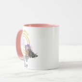 Little Black Mermaid Blue Scales Monogramm benannt Tasse (Vorderseite Links)