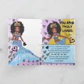 Little Black Mermaid Girl Blank Greeting Card Karte (Innenseite)