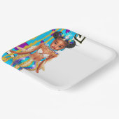 Little Black Mermaid Girl Party Teller (Gewinkelt)